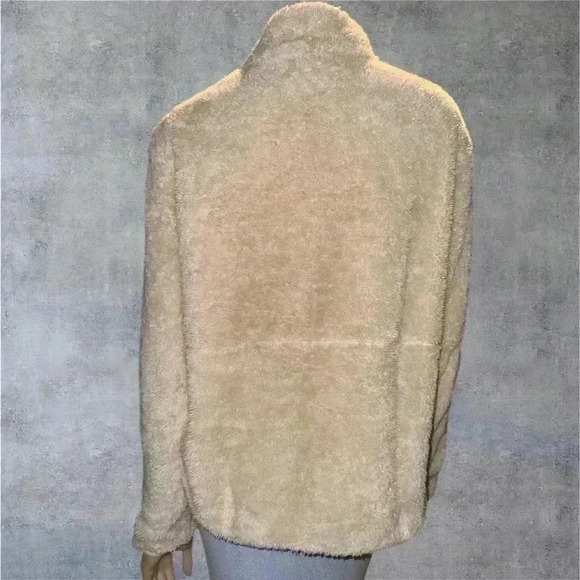 Reebok Women's Size XLarge Fog 1/4-Zip Mock Neck Sherpa Fleece Pullover - Picture 9 of 13